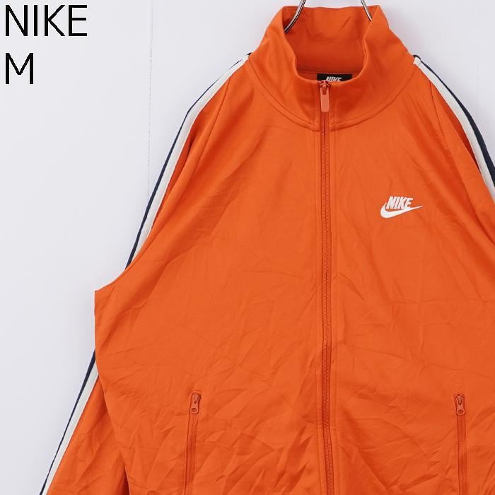 NIKE ナイキ トラックジャケット 襟高 刺繍 M オレンジ 白 8555 NIKE ナイキ トラックジャケット 襟高 刺繍 M オレンジ 白 8555