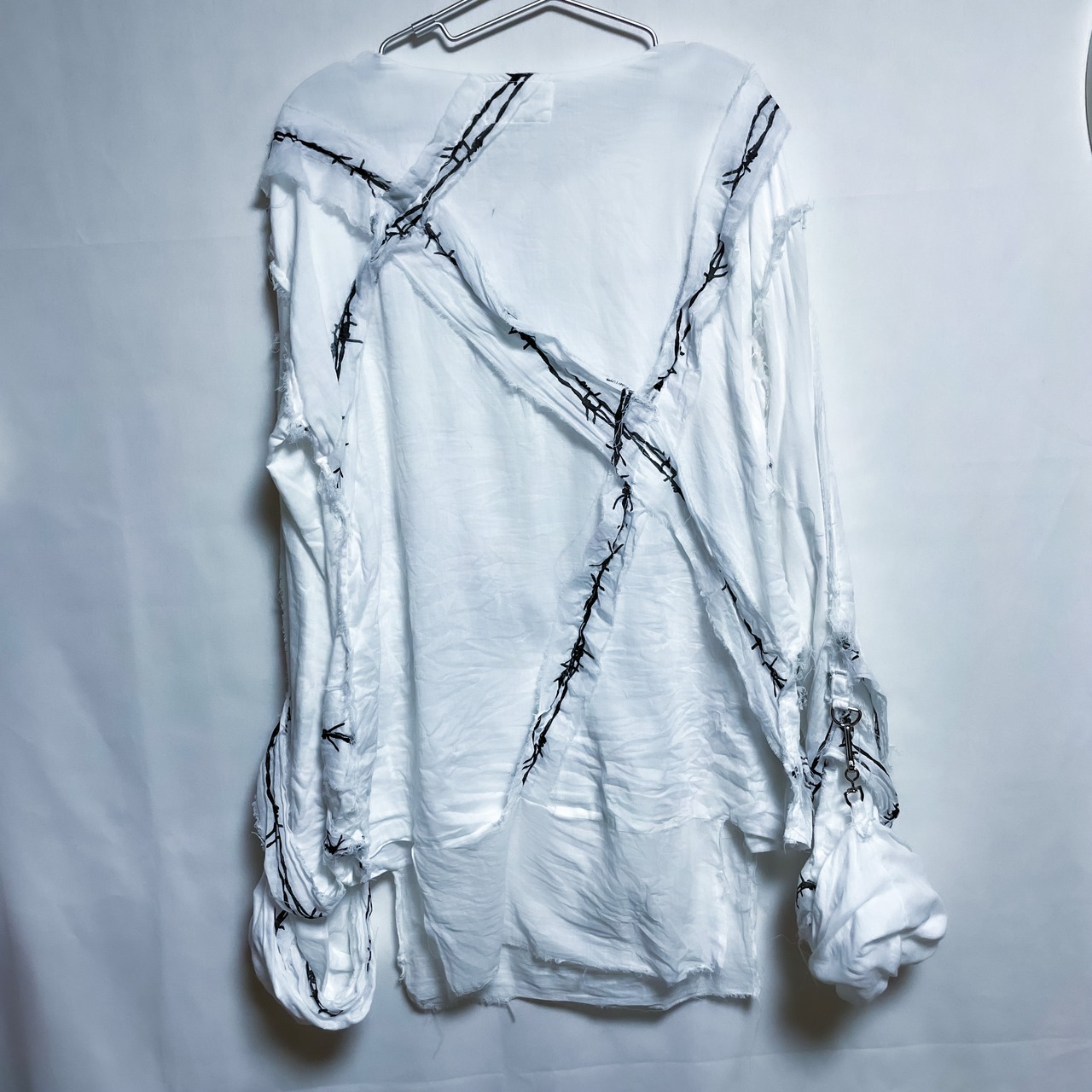 UNFINISHED有刺鉄線ツギハギ　ガーゼシャツ