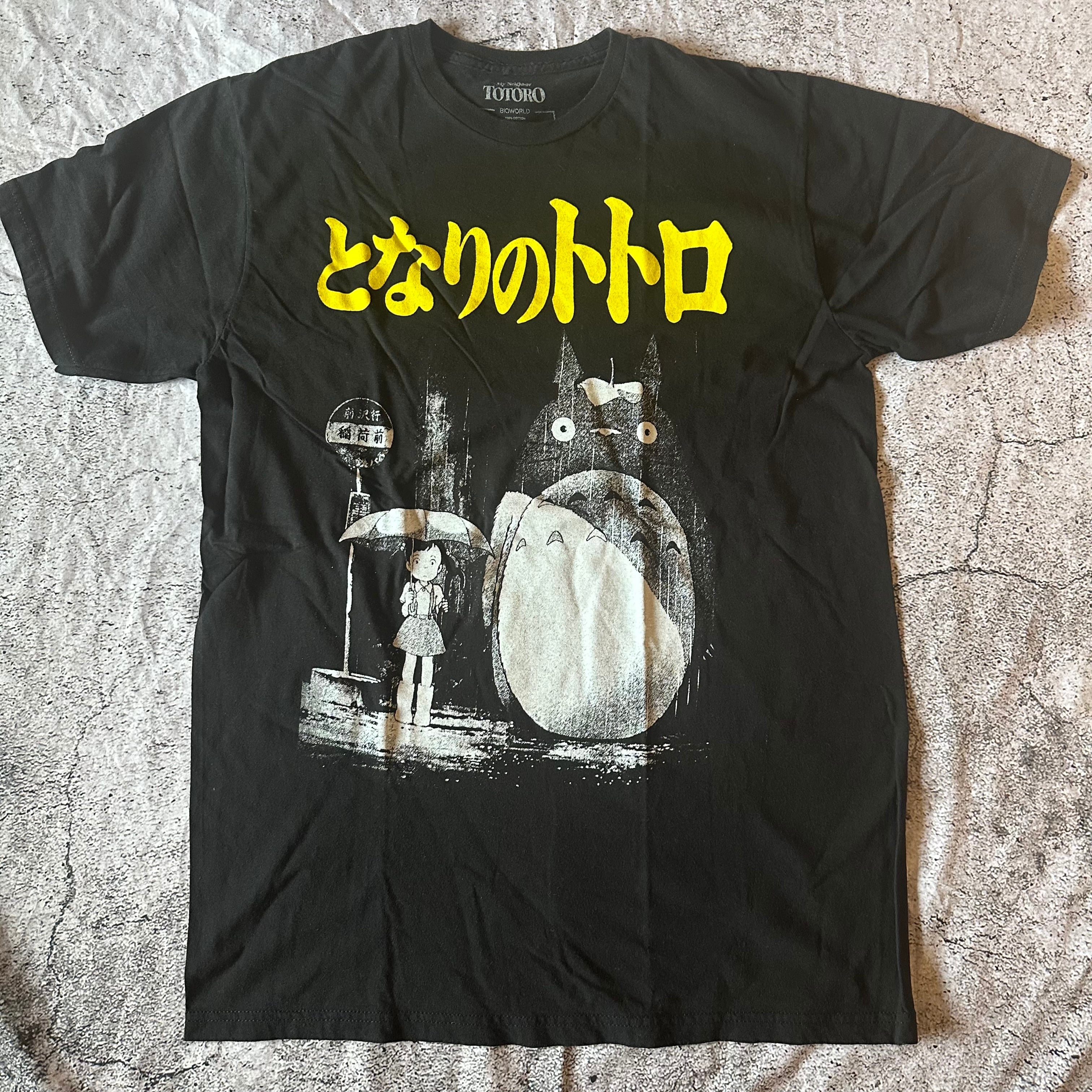 PORTER  となりのトトロ コラボ Tシャツ ブラック Lサイズ となりのトトロ x PORTER(となりのトトロ x ポーター) T-SHIRT(L