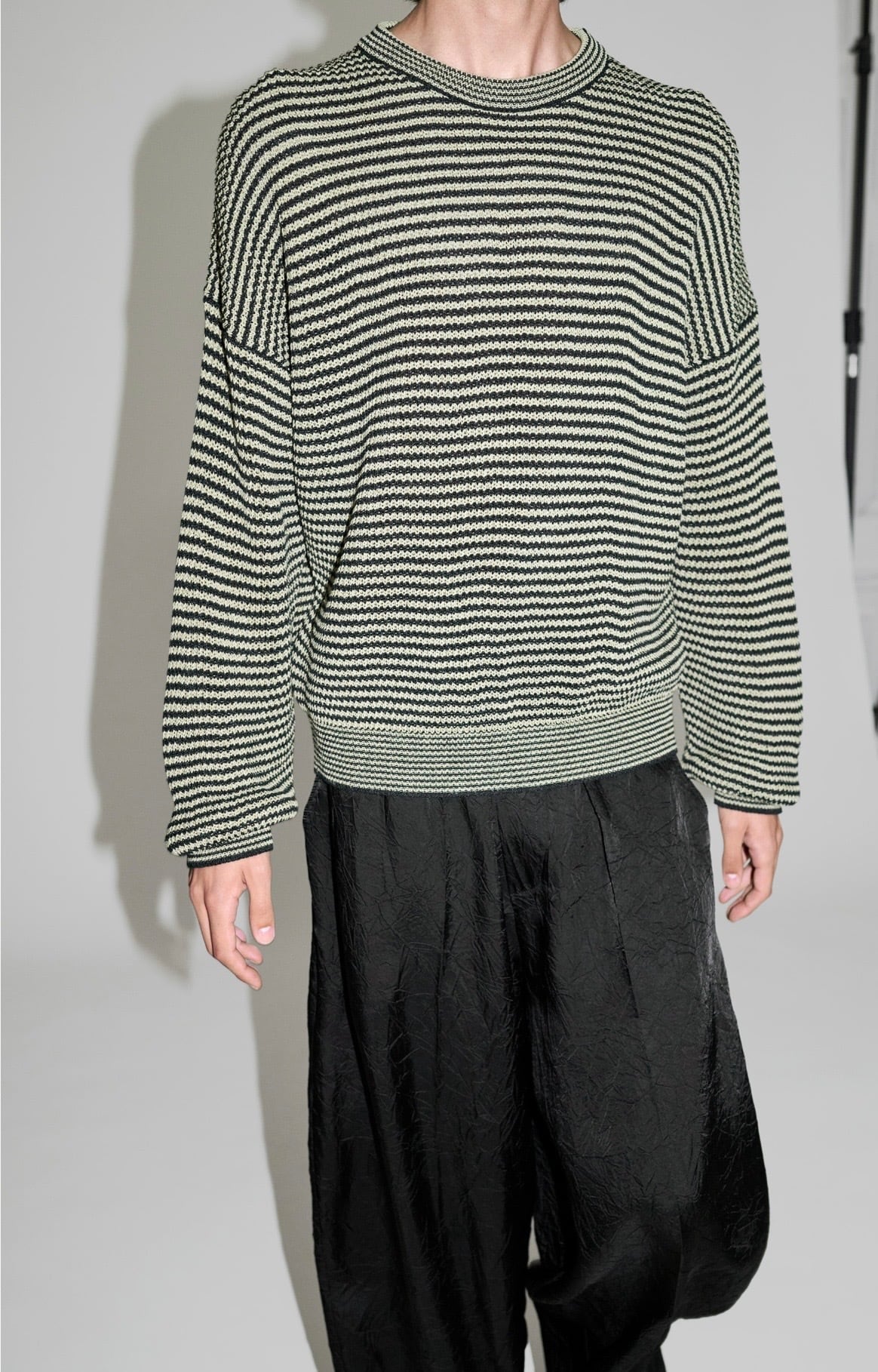 Cristaseya  [WASHI PAPER STRIPED SWEATER]