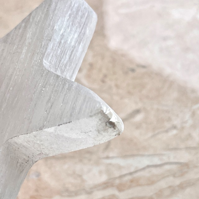 【訳アリ】【数量限定】【美石】癒しの光　セレナイト　お星さま　プレート　4282