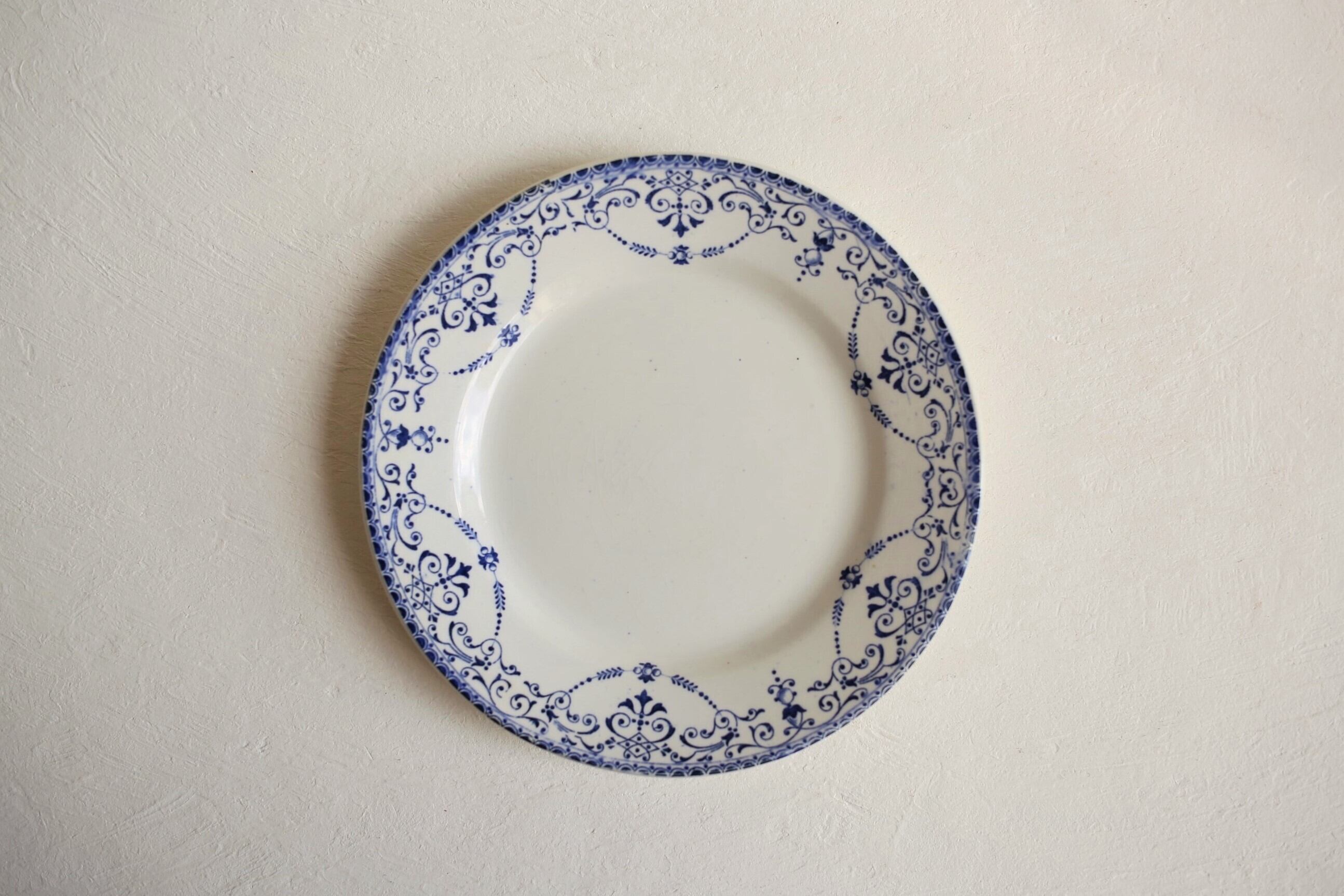 フランス アンティーク Choisy le Roi ショワジールロワ 『BALZAC』デザート皿 21cm N-02920b