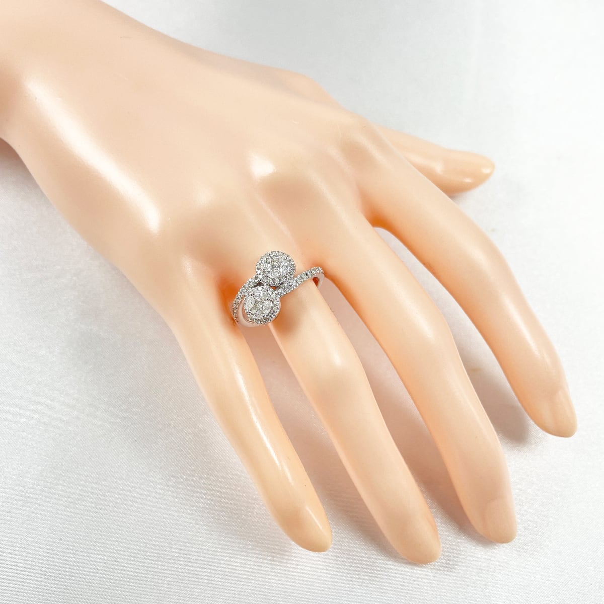 K18WG 天然ダイヤモンド 0.64ct リング | JEWELRY LAND Official