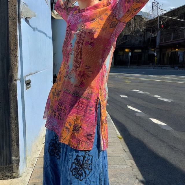【LADIES】sheer grunge tops
