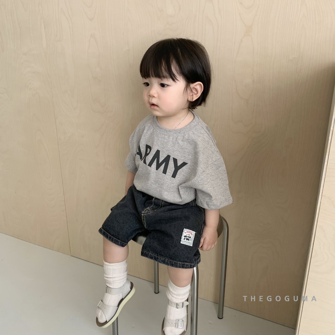 [THE GOGUMA] Wide 5-inch loop denim pants / [더고구마] 와이드5부고리청pt