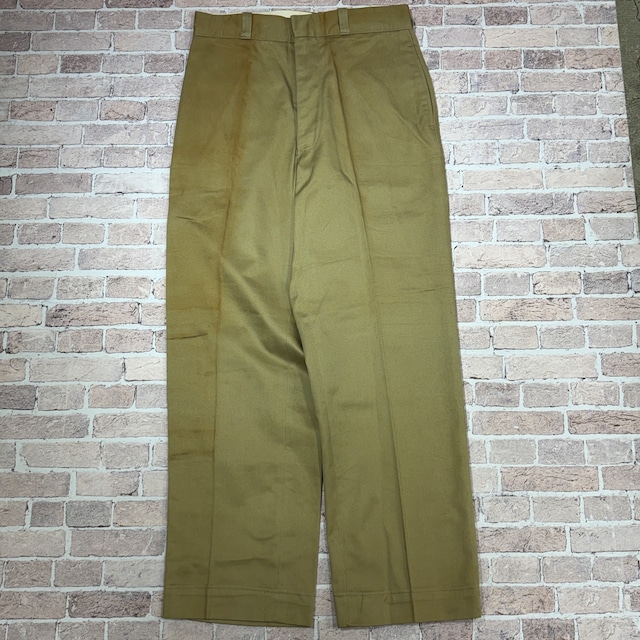 Ⓚ "DEAD STOCK" 1970s US ARMY CHINO PANT BEIGE