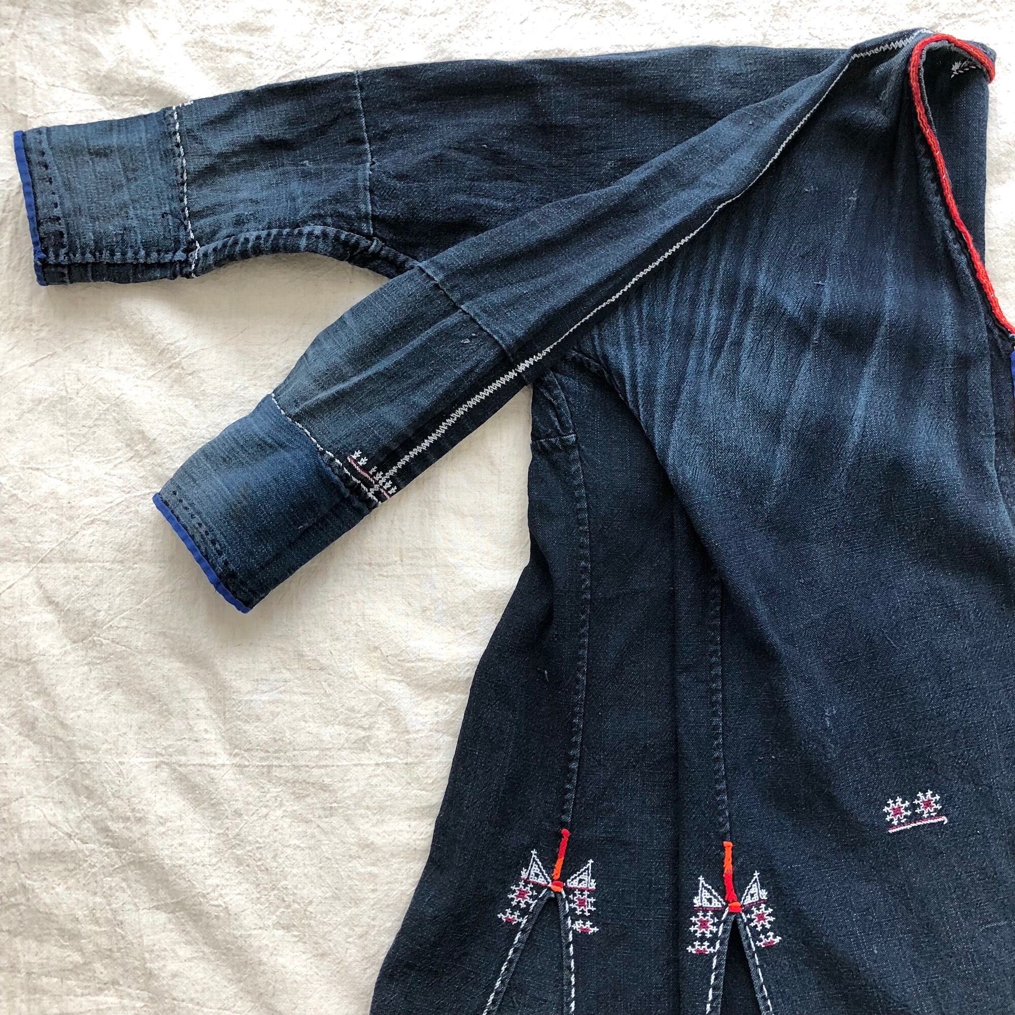 白ザオ族のインディゴコットンジャケット|03