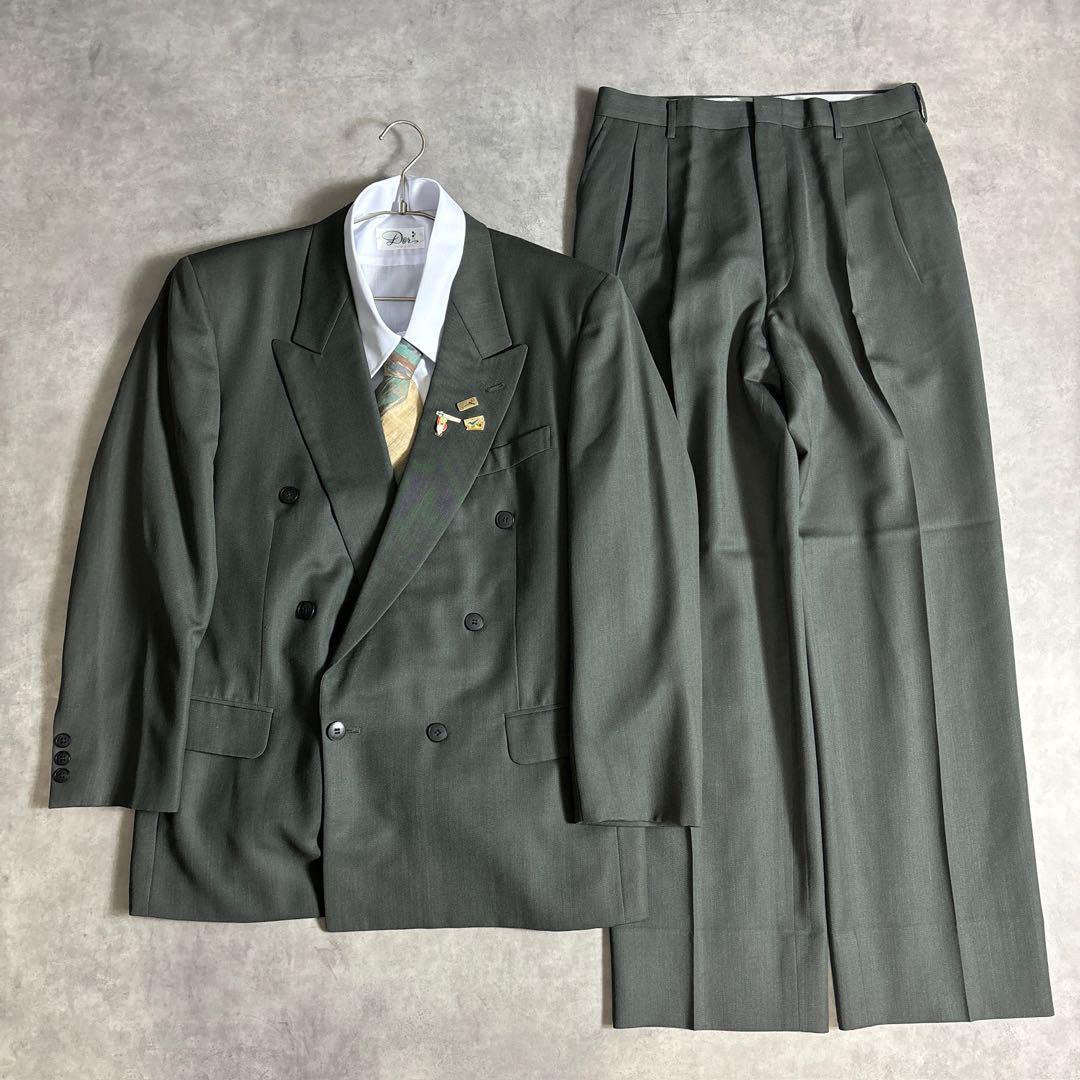 90s ヴィンテージ スーツ ダブル セットアップ ピンズvol.97 高級