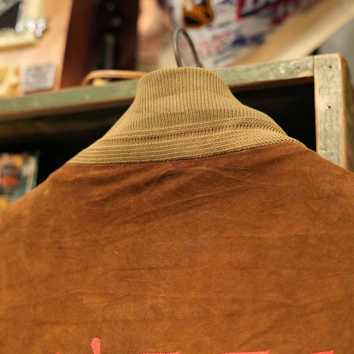 90s～ Valstar型 ヴィンテージ 刺繍 レザーブルゾン 本革 スーベニア