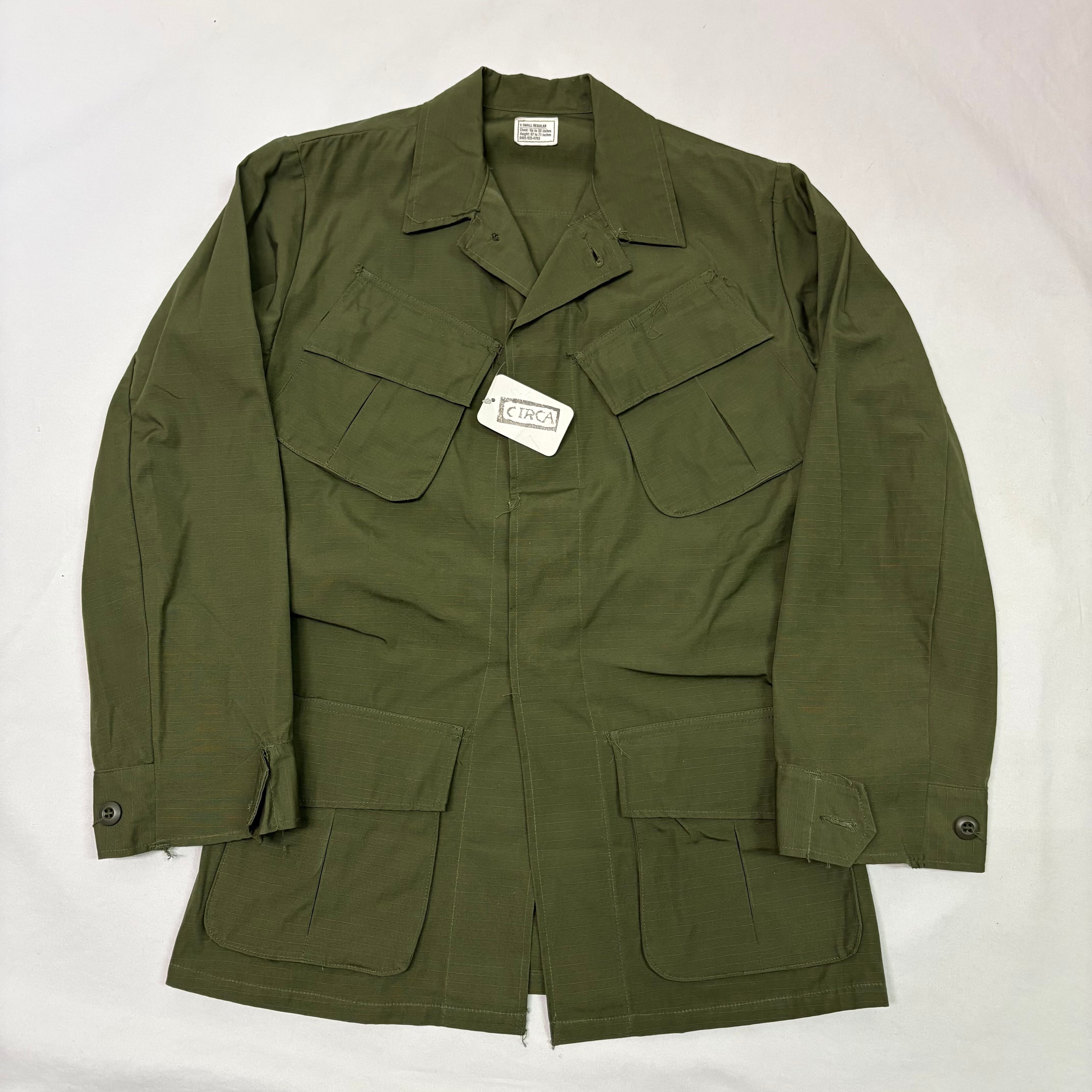 1970's U.S.ARMY JUNGLE FATIGUE JACKET DEADSTOCK SIZE XS-REG