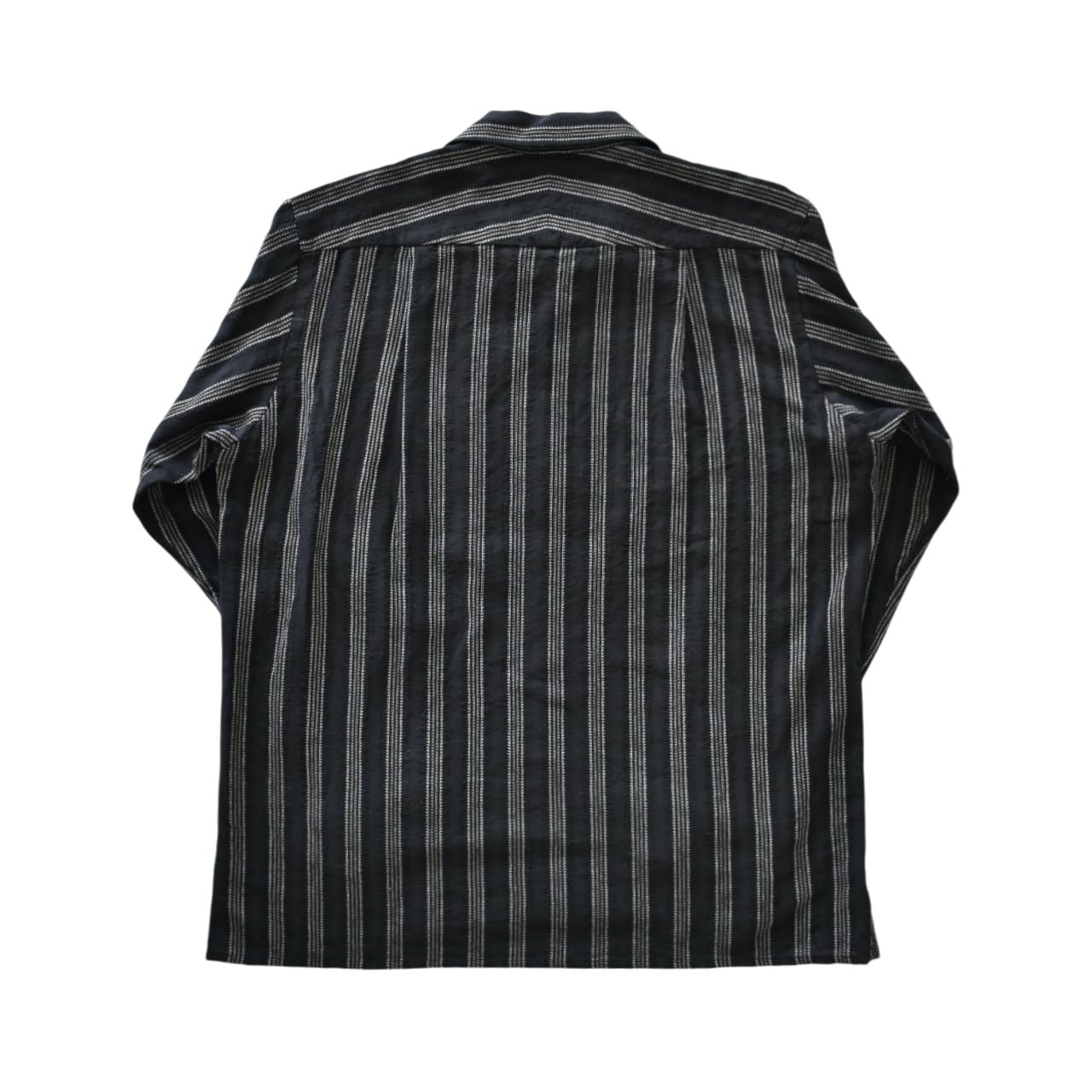 MOJITO　アブサンシャツ　リネンシャツ　ストライプ　日本製 MOJITO / ABSHINTH SHIRT Bar.2.0 Stripe - アブサンシャツ ストライプ