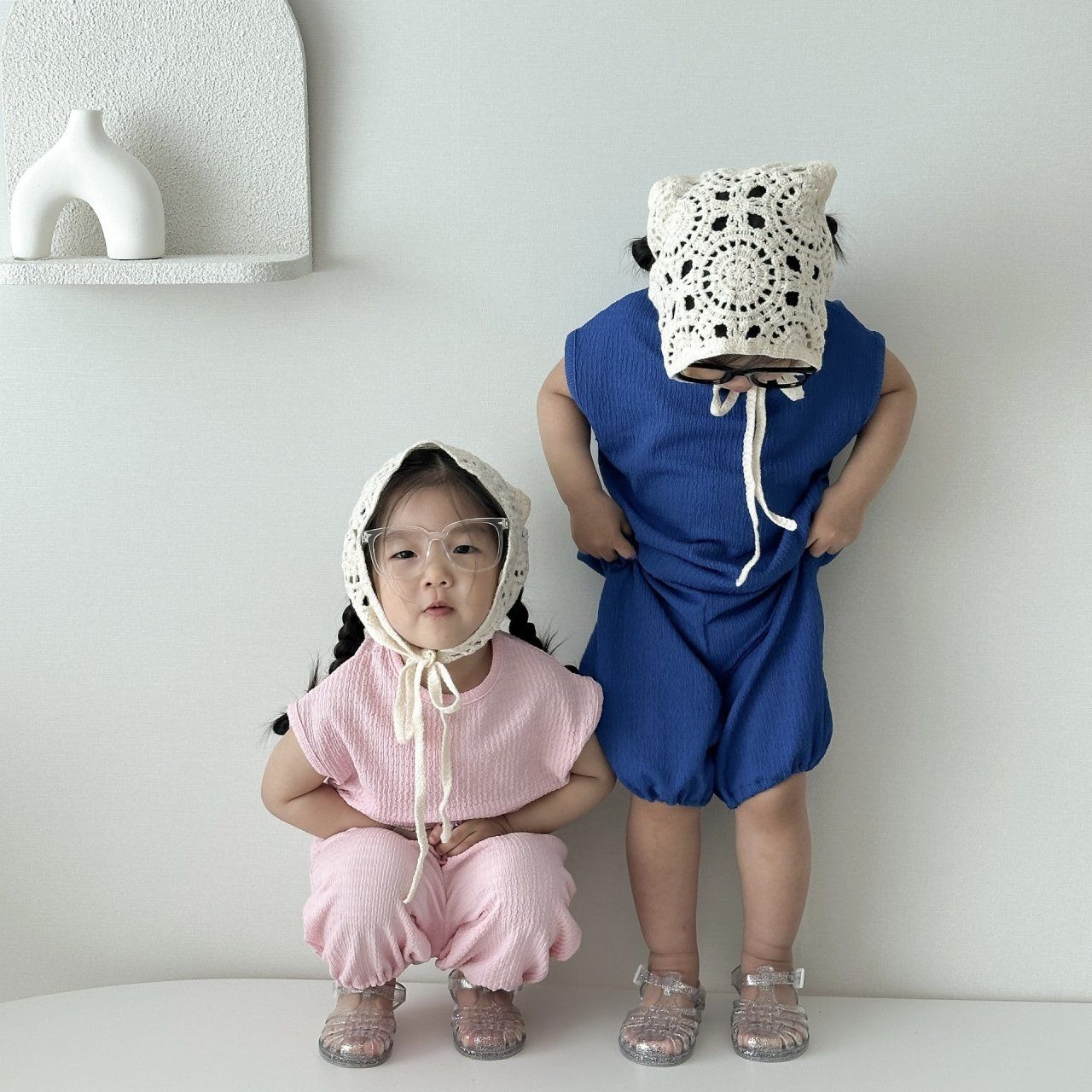 [Moran bebe] Sally 3-Piece Set-up (Tee + Sleeveless + 3/4 Relax Pants) / [모란] 샐리3종세트(티+나시+7부고쟁이)