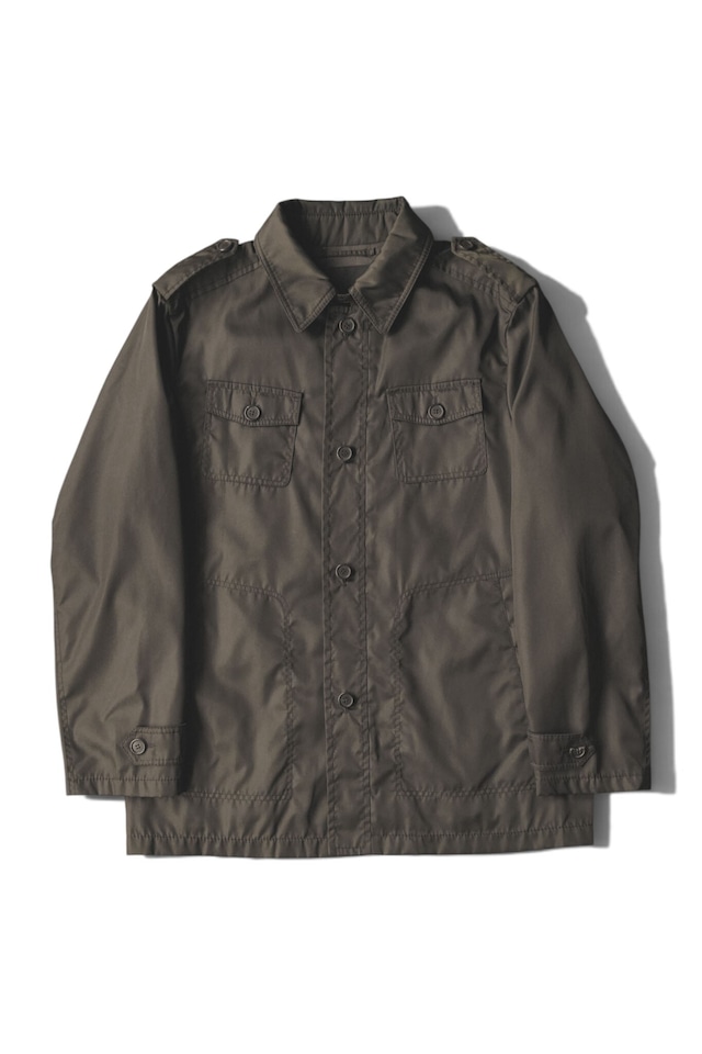 09SS "PRADA UOMO" Olive Color Nylon Double-Zip Field Jacket (Design by Miuccia Prada)