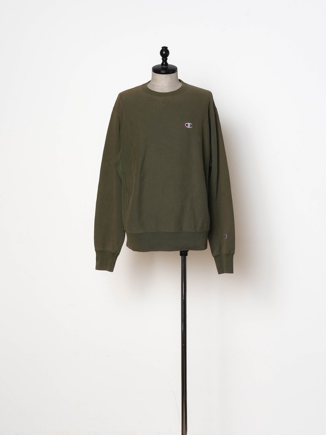 Champion チャンピオン カーキ リバースウィーブ ワンポイントロゴスウェット