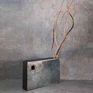 【 Miyazato Design Studio】 鉄花器 Mサイズ 花瓶 テーブルウェア 花器 【miyazato-2512-1】