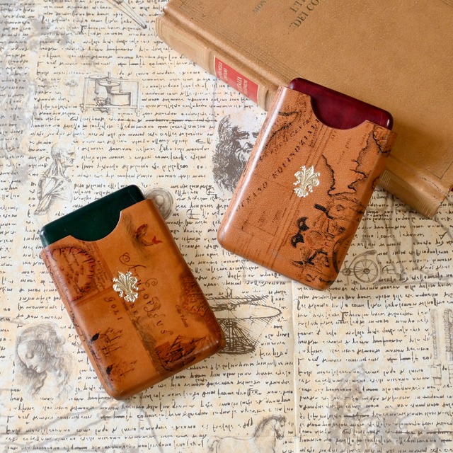 《即納》カードケース(名刺ケース)/Antique Map/CAMEL &NATURAL