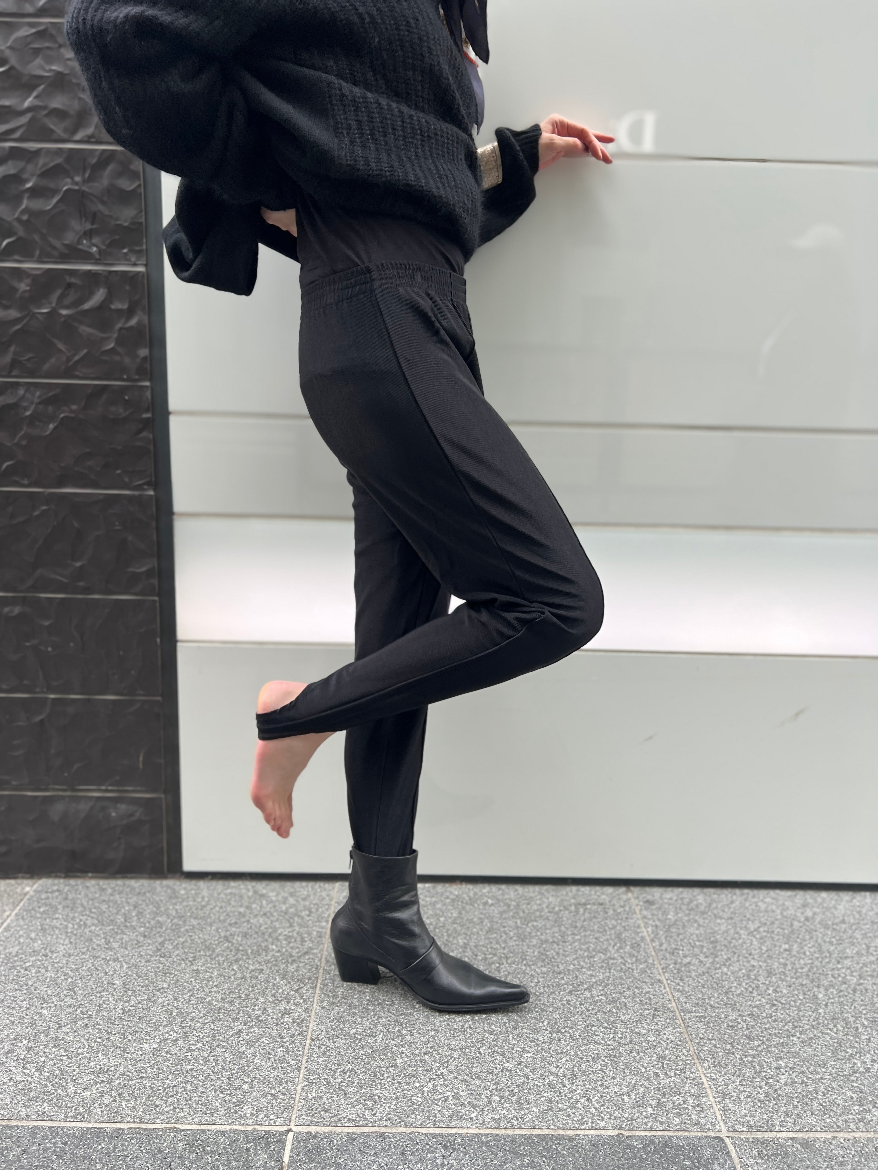 Vintage black stirrup legging ( ヴィンテージ ブラック トレンカ レギンス パンツ )