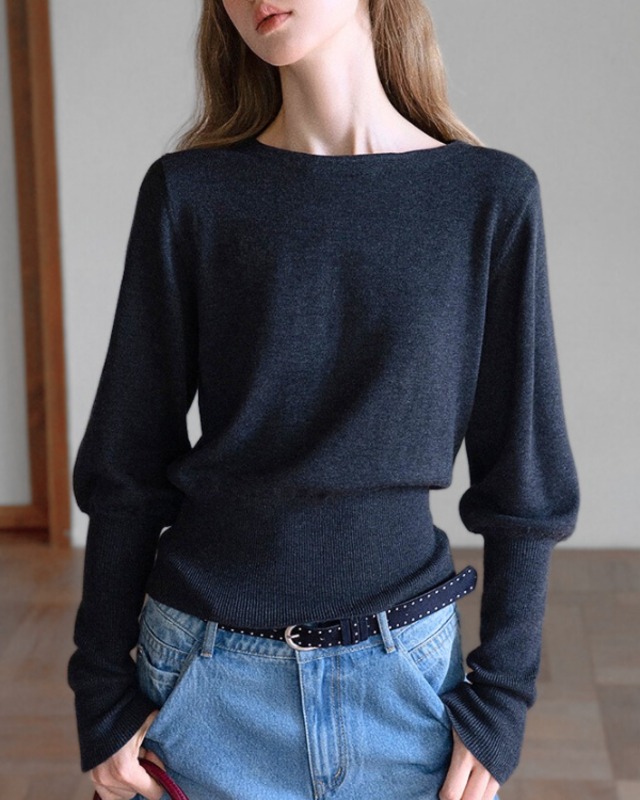 Balloon sleeve knit ◇4color　TH3699