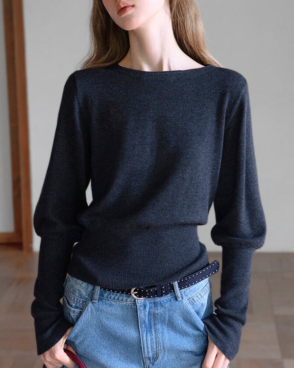 Balloon sleeve knit ◇4color TH3699