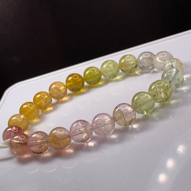 透明感☆カラフルキャンディトルマリンブレスレット