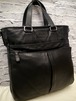 24万◆PRADA プラダ A4対応ビジネス可 ユニセックス 大容量 ナッパレザー トート ハンド バッグ 黒◆ PRADAの刻印が主張する万能トート型♪