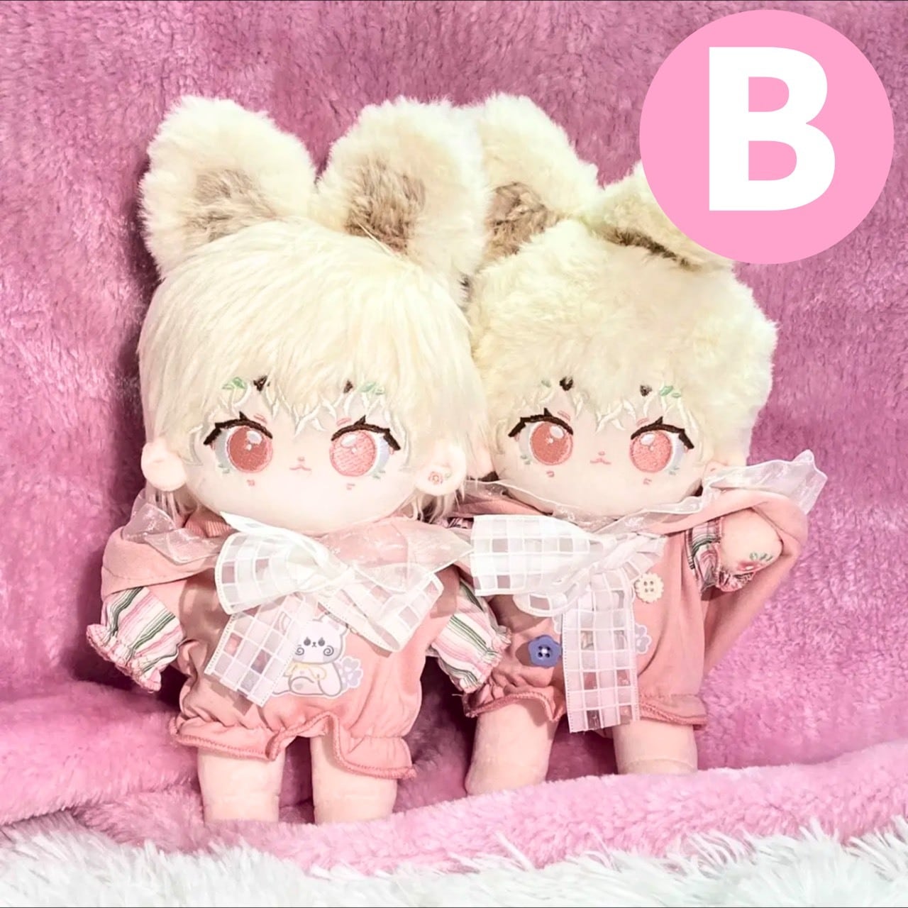 ぬい本体 スケルトンあり 骨 20cm ぬいぐるみ さくらんぼ バラ 銀髪 猫