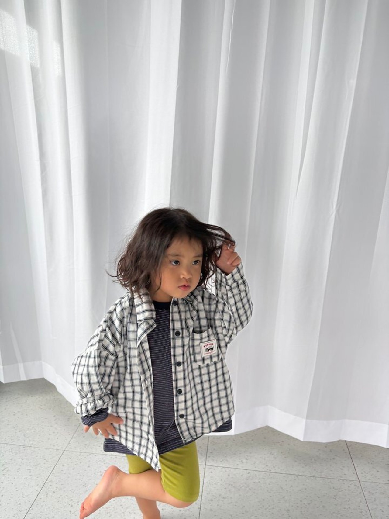 韓国子供服 / PEPPER / 26Autumn / クッキーチェックシャツ / 秋服 *XS~XL *