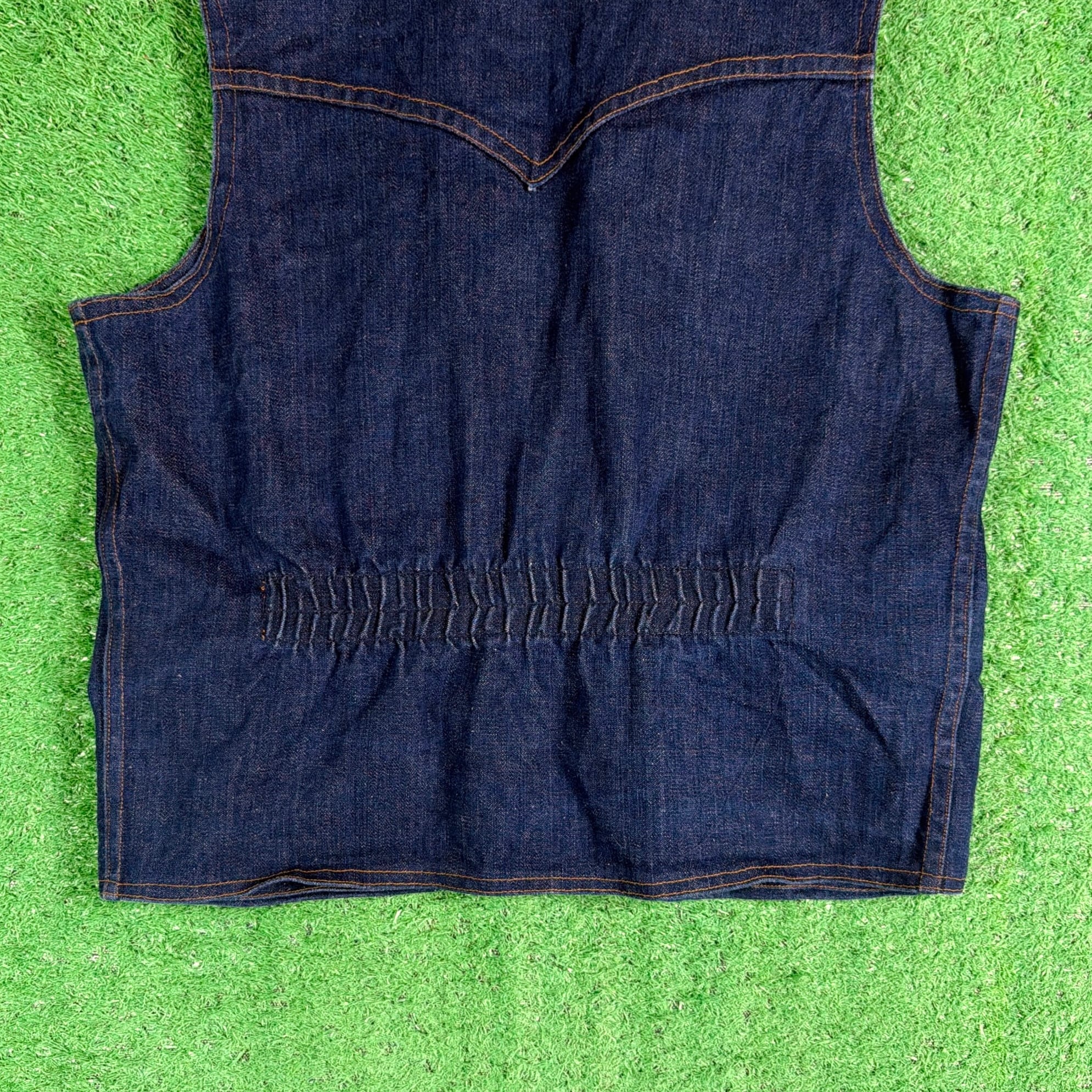 Men's】 70s - 80s 刺繍入り デニム ハンティング ベスト / アメリカ製