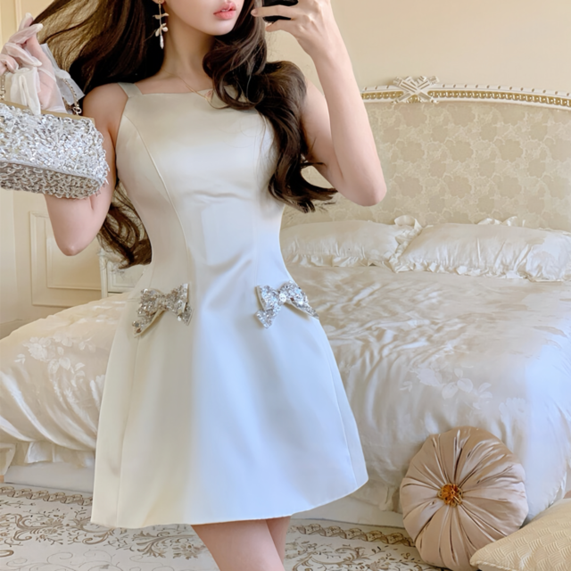 【dress】リボンミニワンピース　N3533