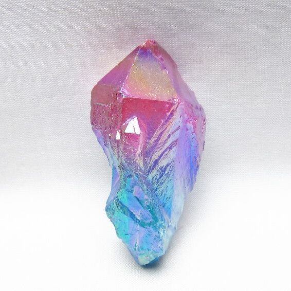 オーラクリスタル 原石 マルチカラー エレスチャル オーラ水晶 一点物 171-8757