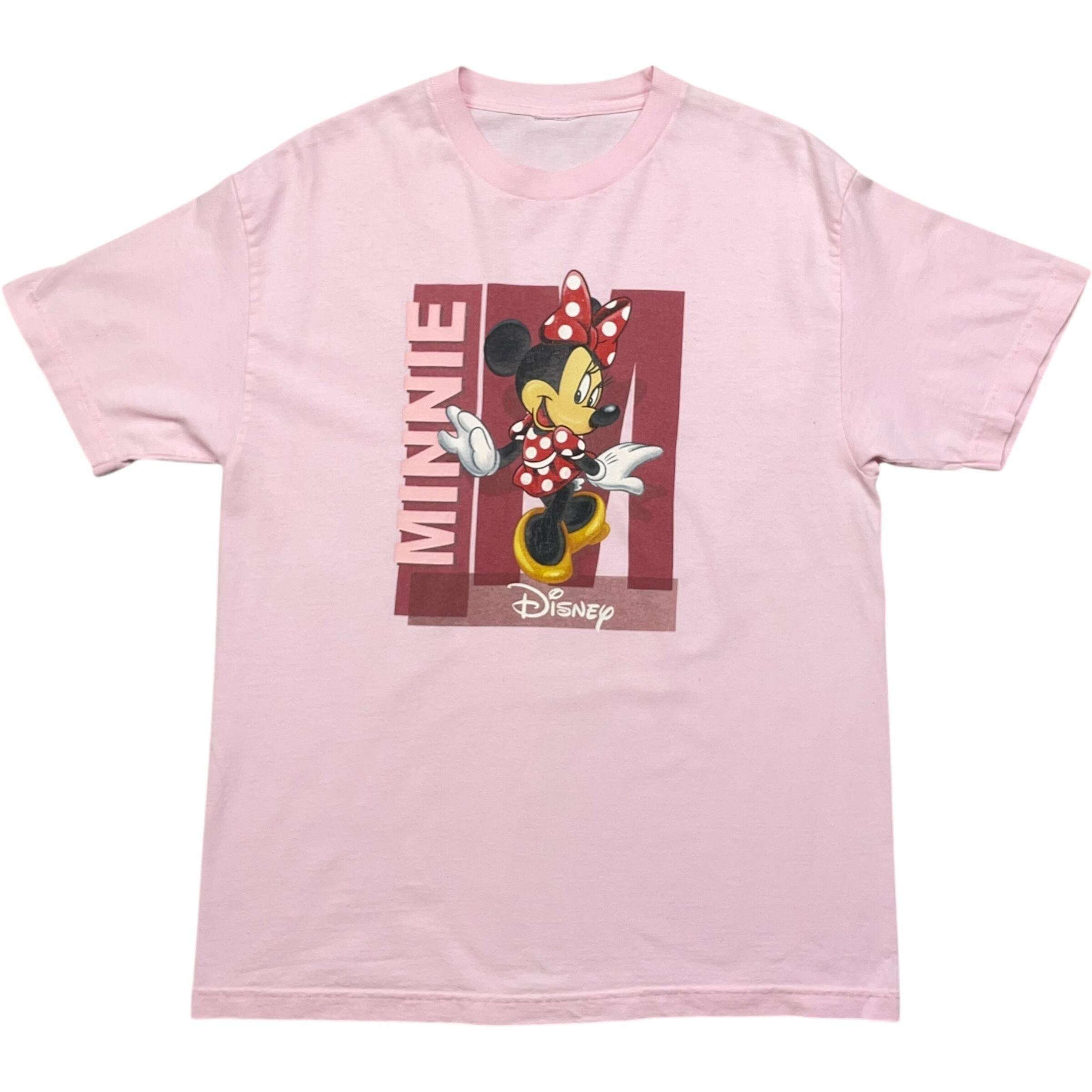 《L》 Disney ディズニー Tシャツ ミニーマウス プリント ピンク no.7937
