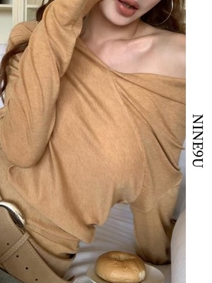 loose drape dolman-sleeve cutsew 4color【NINE9596】