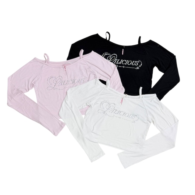 【限定】ストーンオフショルトップス