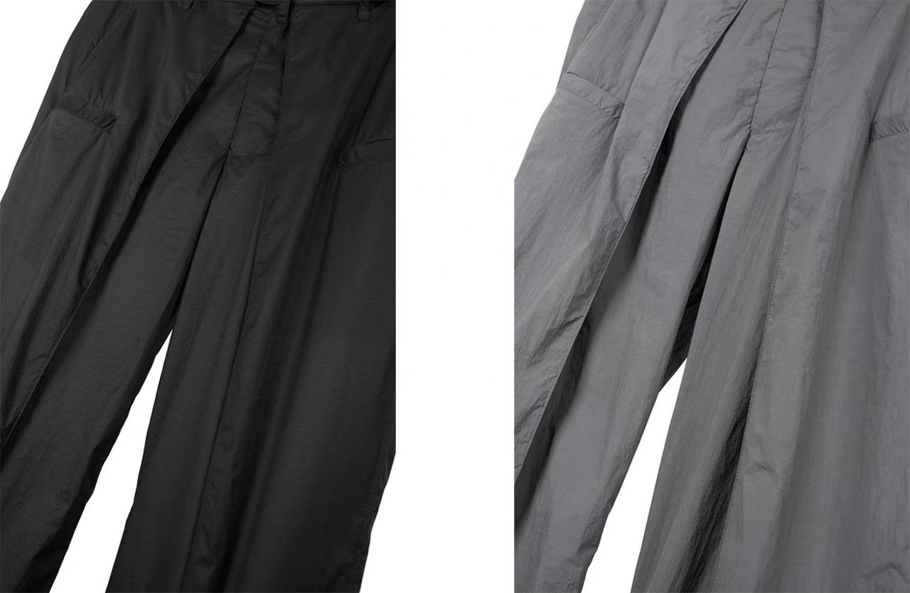 INCONSTANT  P49 ダブルタック ストレート ワイドパンツ