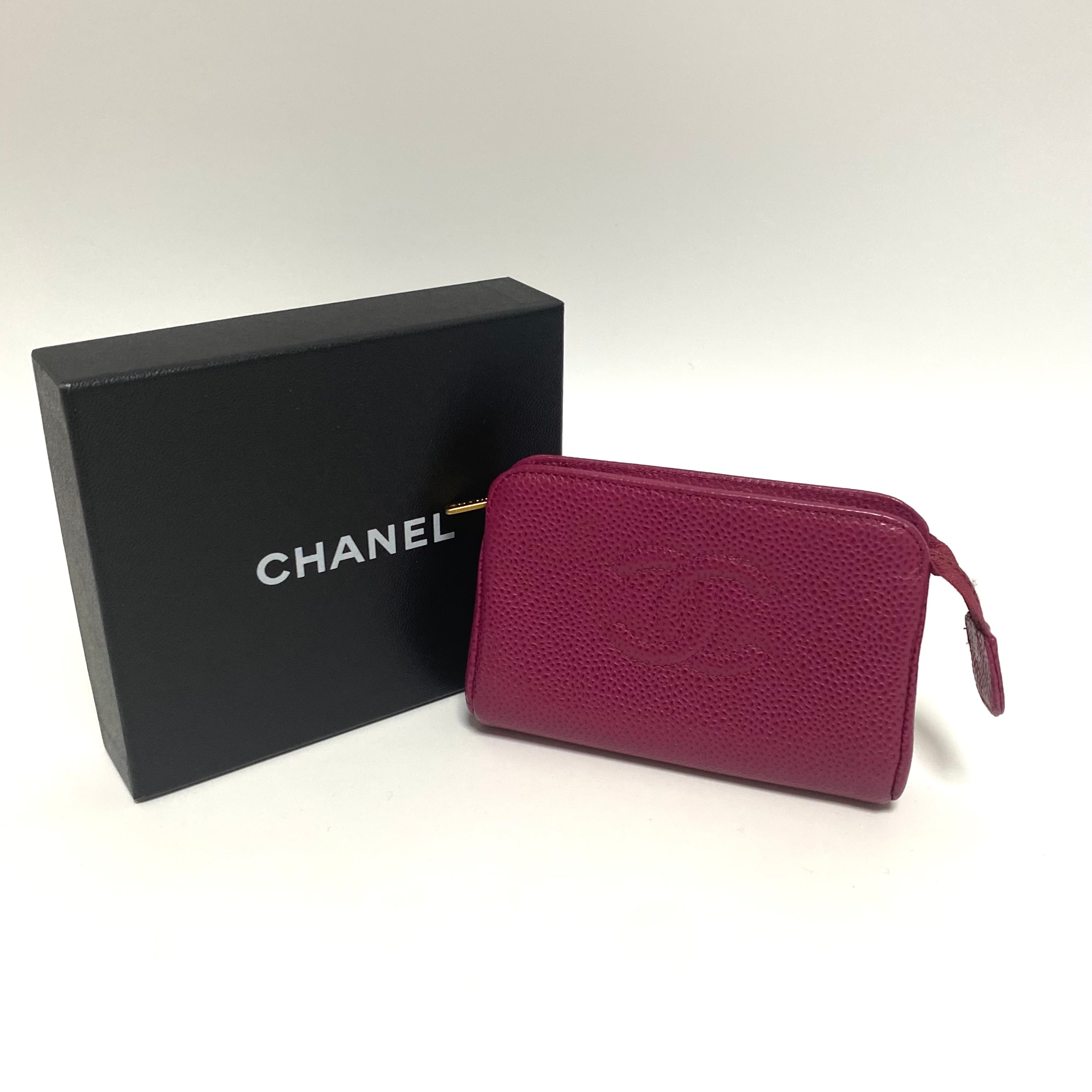 CHANEL シャネル キャビアスキン ポーチ ピンク 11213-202309 | rean