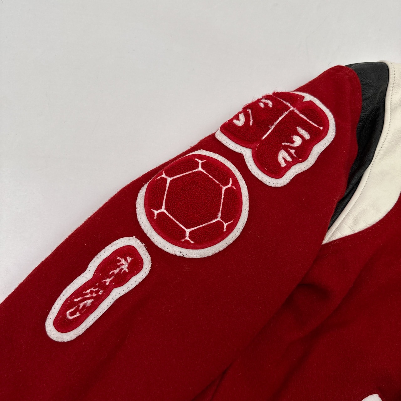 90s vintage NEFF ナンバリング メルトンウール スタジャン S/レッド/フルデコ