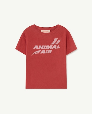 【22SS】the animals observatory ( TAO ) ROOSTER  KIDS＋  T-SHIRT MAROON ANIMAL AIR Tシャツ