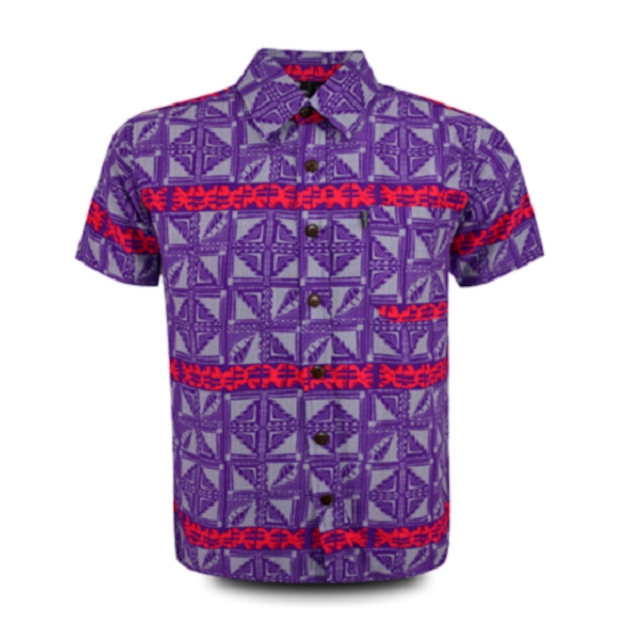 Aloha Shirt 2019 Purple × Red【Size:XL】