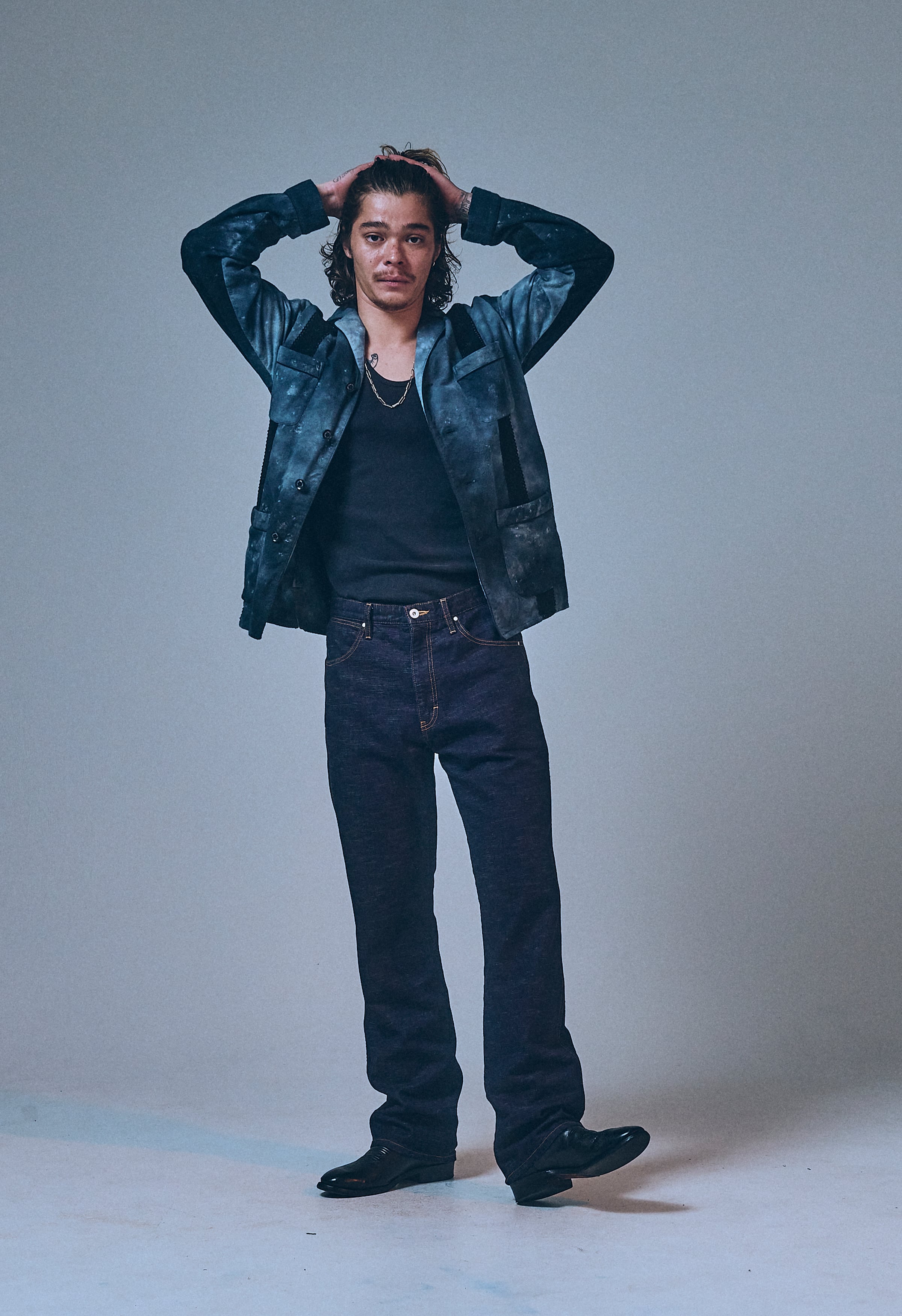 TIE-DYE SLEEPING SHIRTS BLACK | TUITACI OFFICIAL ONLINE STORE