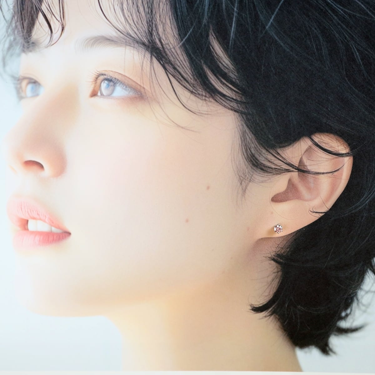奇跡の宝石 桜モアサナイトのひと粒ピアス 4mm｜つけっぱなしOK 選べる