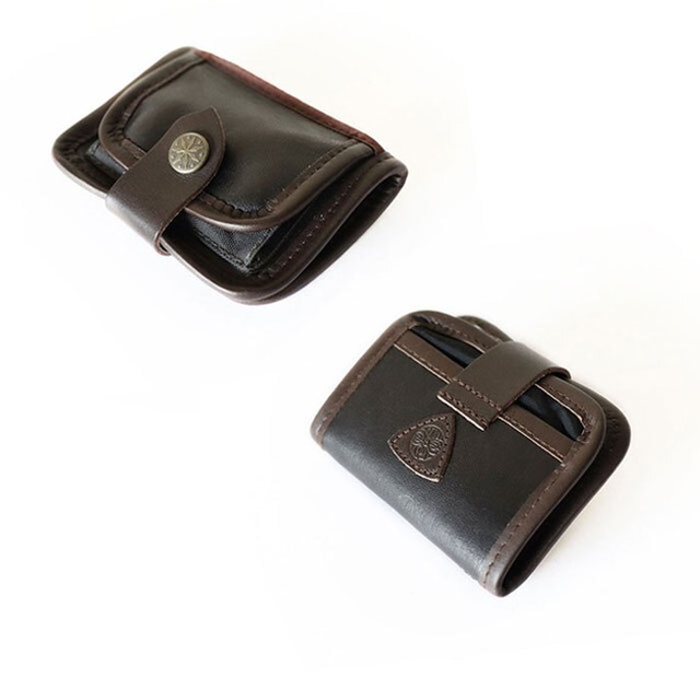 ミニ財布：Leather mini wallet |ダークブラウン ホースハイドレザー