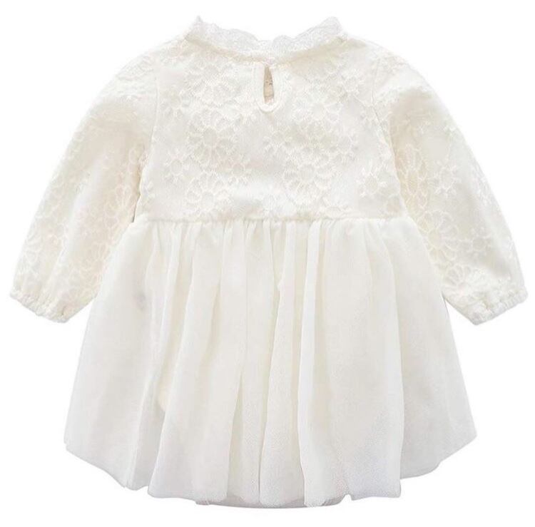 長袖ベビードレスロンパース♡