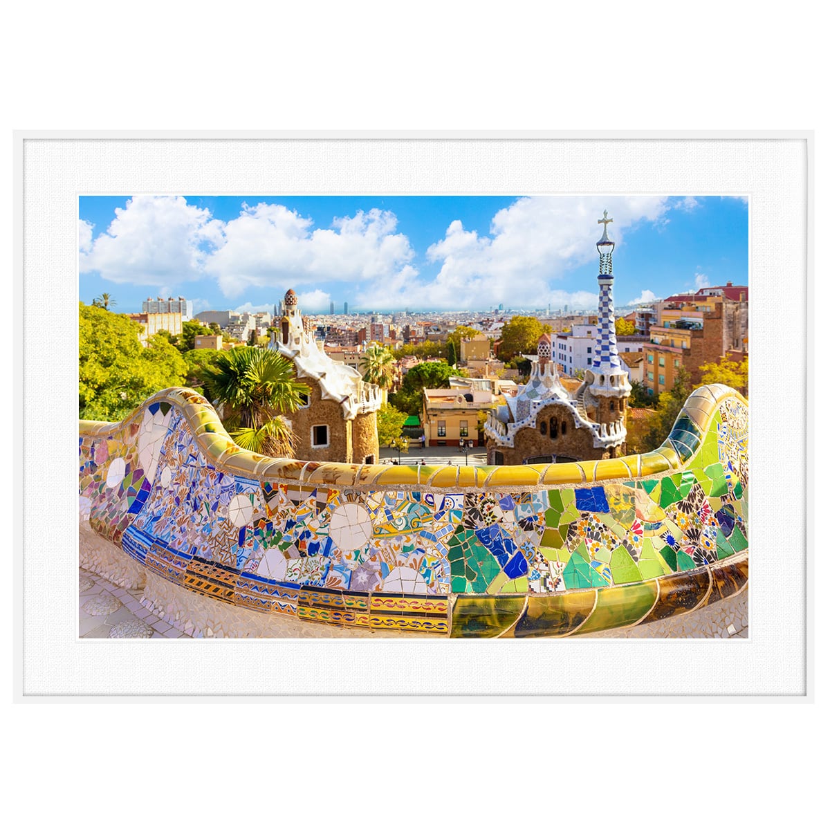 スペイン写真 バルセロナ グエルパーク インテリアアートフォトポスター額装 AS3918