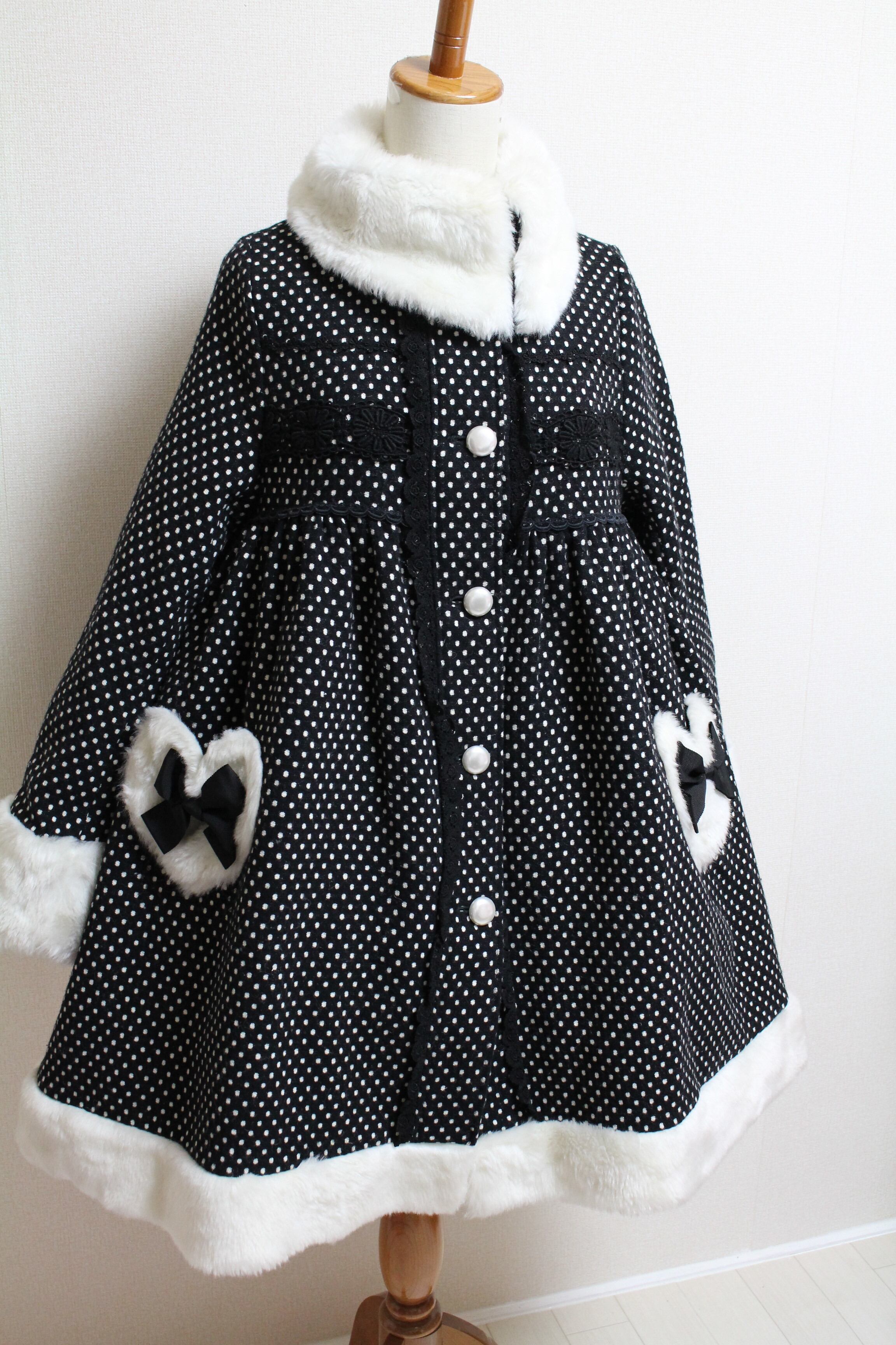 Baby ドットマーガレットコート ピンク