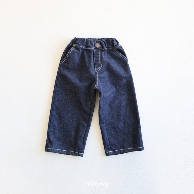 【取寄】witty boy｜white non-fade denim｜ホワイトノンフェードデニム｜5-21｜kids&jr&mom｜26 spring