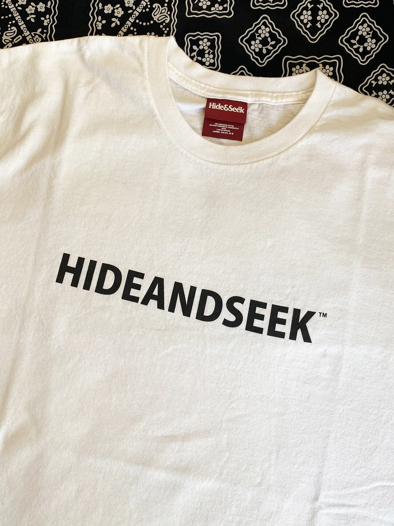 ハイドアンドシーク　HIDEANDSEEK　Tシャツ　ホワイト　プリントロゴ Tシャツ / HIDEANDSEEK(ハイドアンドシーク) / ANGEL S/S TEE(HT