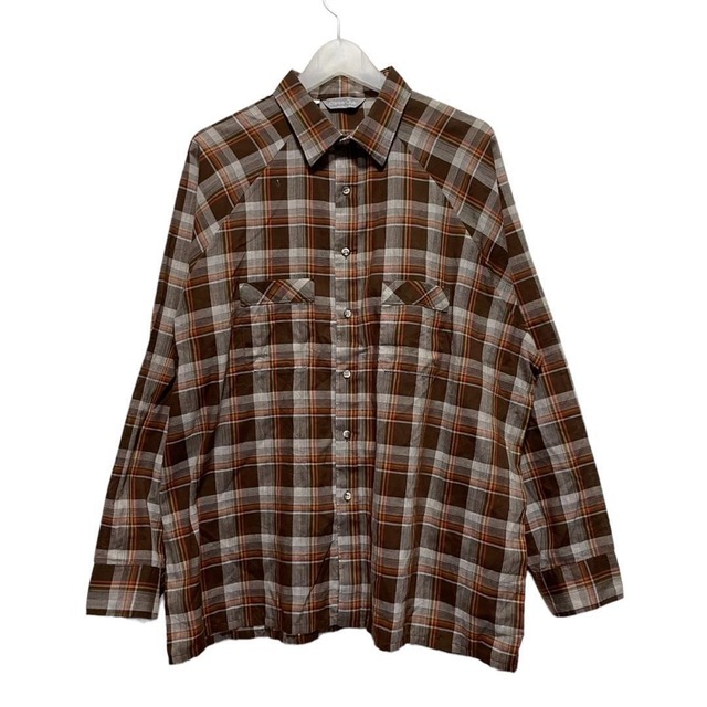 古着　Career Club チェックシャツ　1Xサイズ