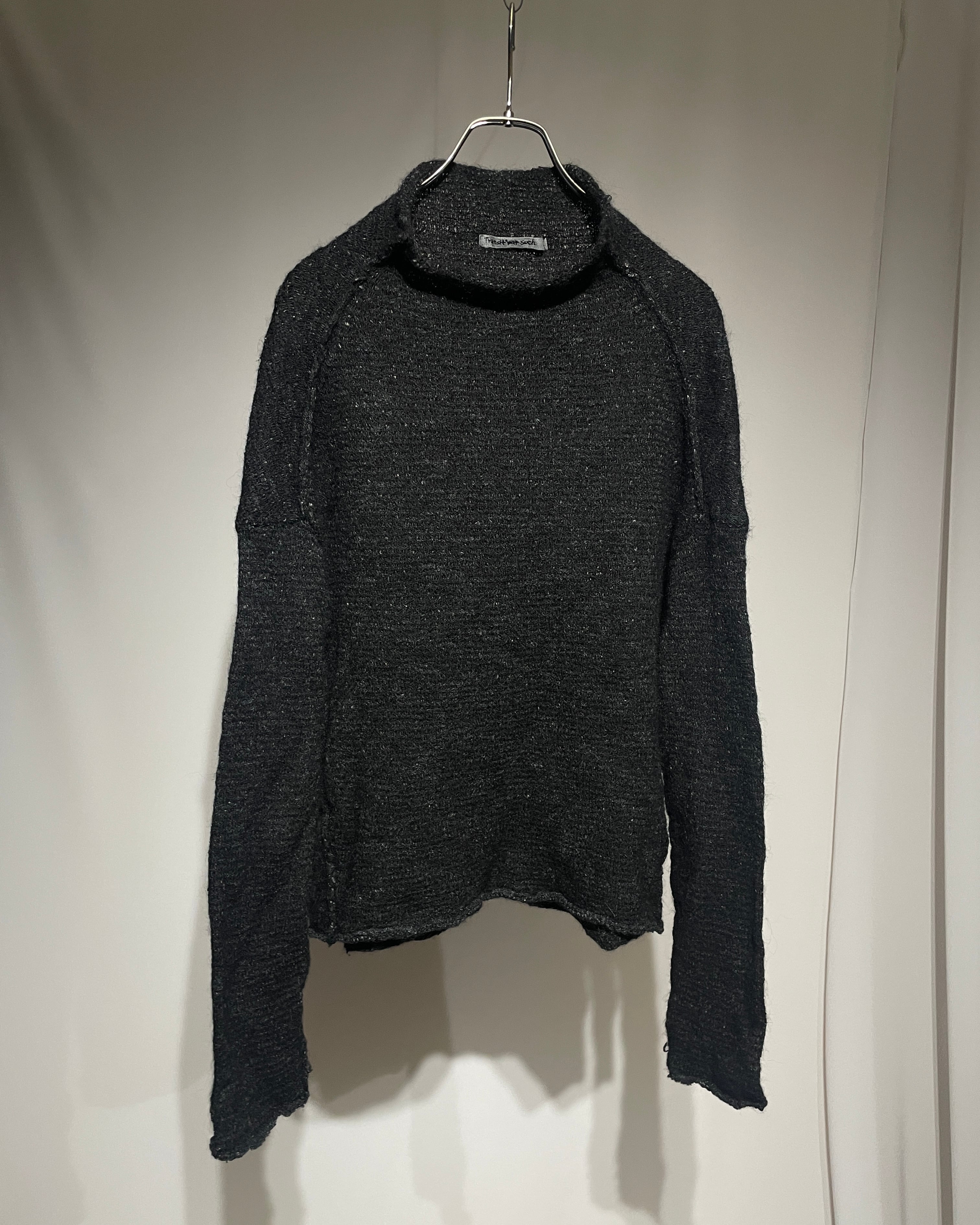 TRASIT par-such - Resin Textured Loose Funnel Neck Knit