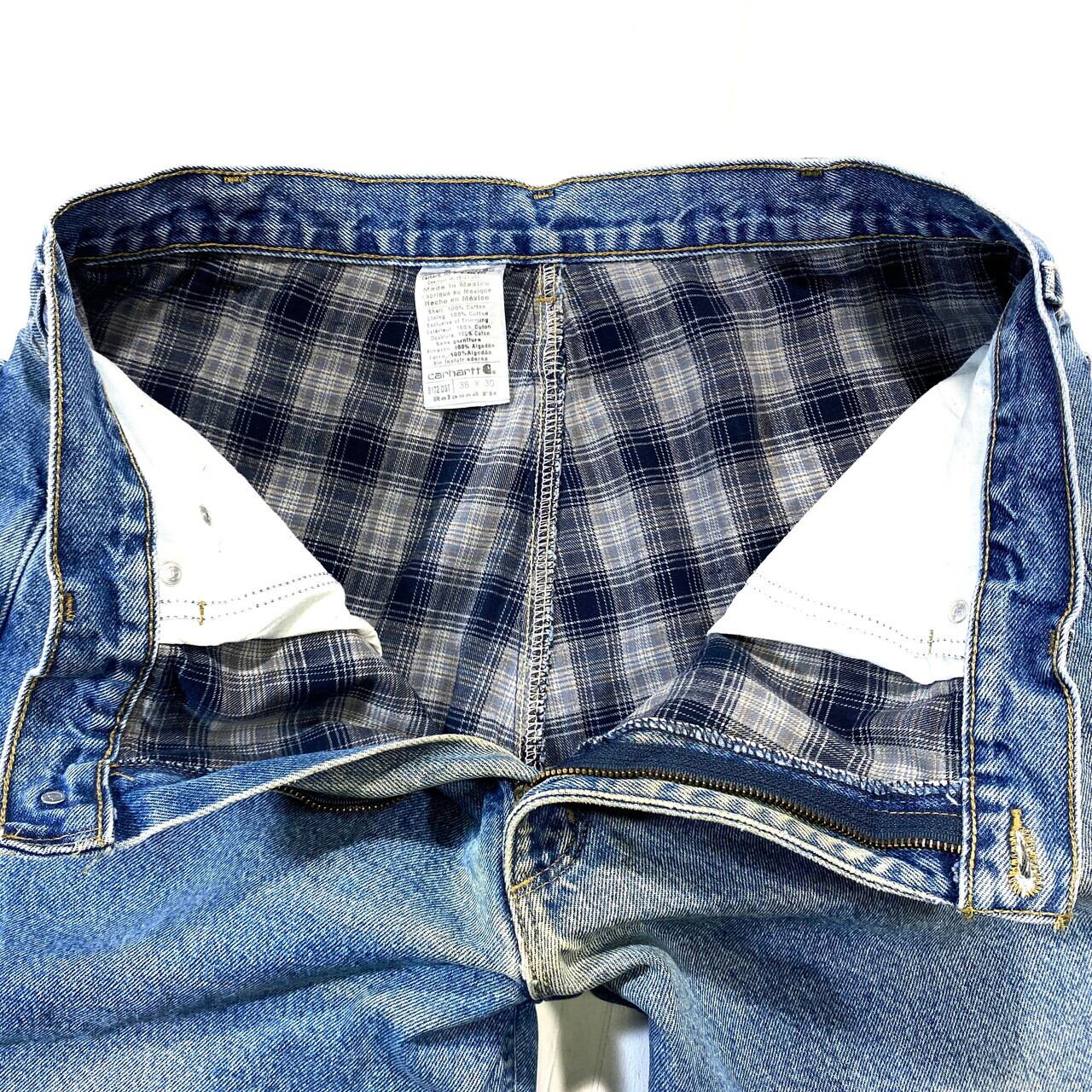 Carhartt カーハート デニムパンツ ワークパンツ 裏地チェック メンズ