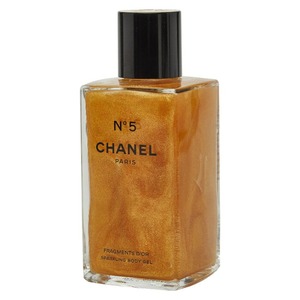シャネル No5 FRAGMENTS D’OR SPARKLING BODY GEL ジェルパフューム 250ml クリア ゴールド ガラス レディース CHANEL 【中古】